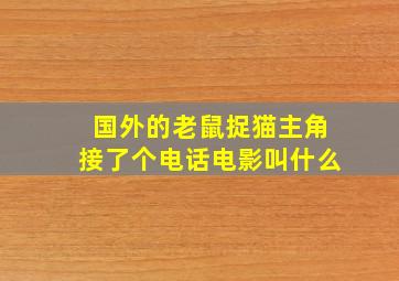 国外的老鼠捉猫主角接了个电话电影叫什么