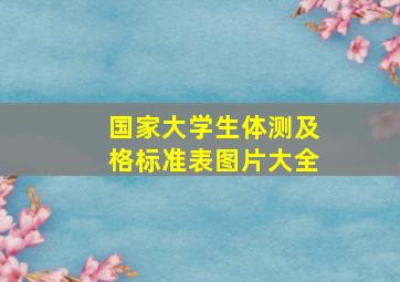 国家大学生体测及格标准表图片大全