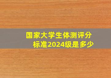 国家大学生体测评分标准2024级是多少