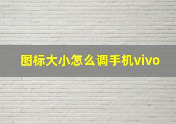 图标大小怎么调手机vivo