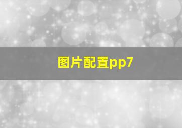 图片配置pp7