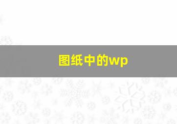 图纸中的wp