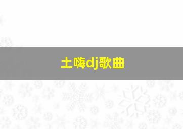 土嗨dj歌曲