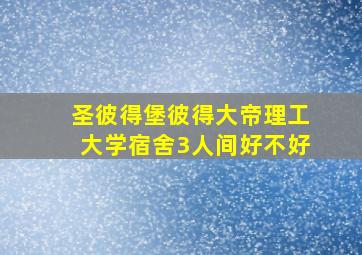 圣彼得堡彼得大帝理工大学宿舍3人间好不好