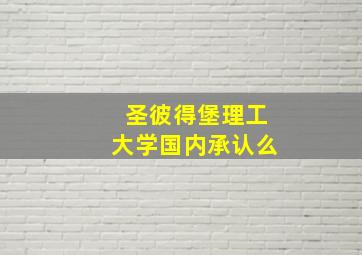 圣彼得堡理工大学国内承认么