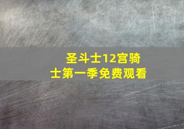 圣斗士12宫骑士第一季免费观看