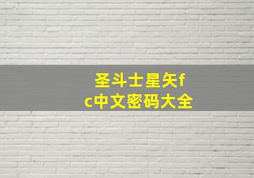 圣斗士星矢fc中文密码大全