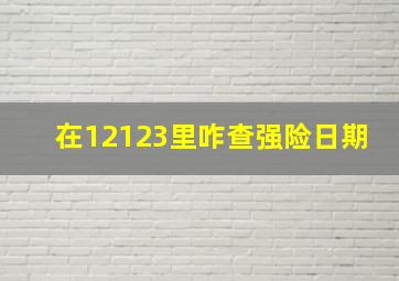 在12123里咋查强险日期