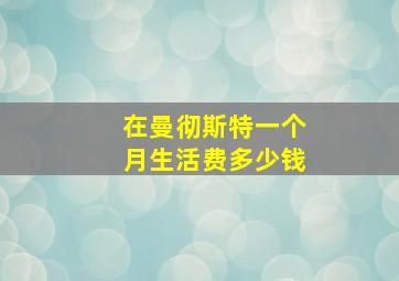 在曼彻斯特一个月生活费多少钱