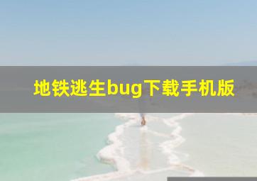 地铁逃生bug下载手机版