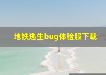 地铁逃生bug体验服下载