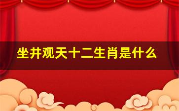 坐井观天十二生肖是什么