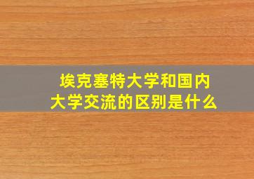 埃克塞特大学和国内大学交流的区别是什么