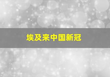 埃及来中国新冠