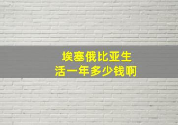 埃塞俄比亚生活一年多少钱啊