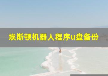 埃斯顿机器人程序u盘备份