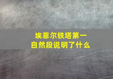 埃菲尔铁塔第一自然段说明了什么