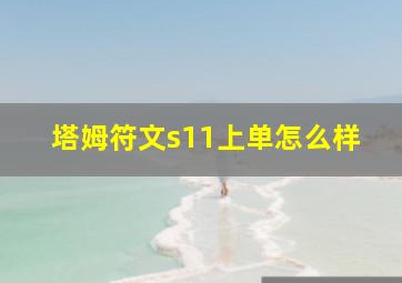 塔姆符文s11上单怎么样