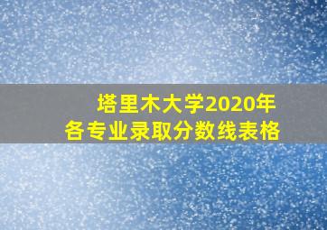 塔里木大学2020年各专业录取分数线表格