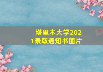 塔里木大学2021录取通知书图片