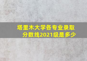 塔里木大学各专业录取分数线2021级是多少