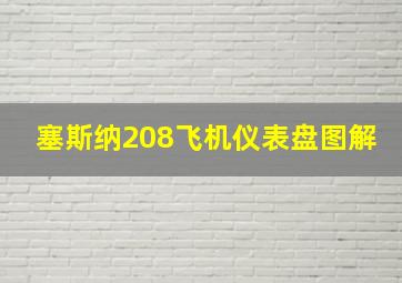 塞斯纳208飞机仪表盘图解