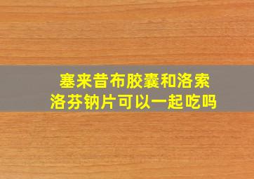 塞来昔布胶囊和洛索洛芬钠片可以一起吃吗