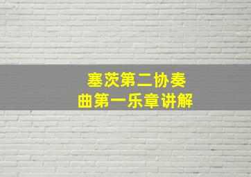 塞茨第二协奏曲第一乐章讲解