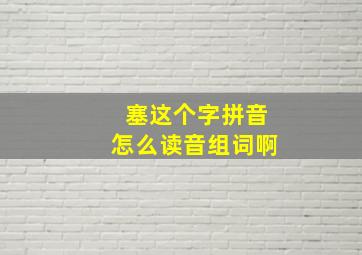 塞这个字拼音怎么读音组词啊