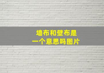 墙布和壁布是一个意思吗图片