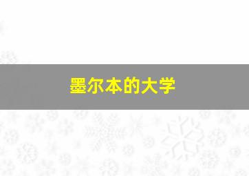 墨尔本的大学