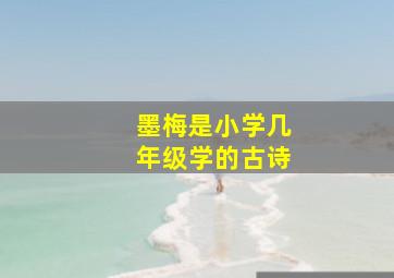 墨梅是小学几年级学的古诗