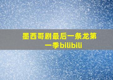 墨西哥剧最后一条龙第一季bilibili