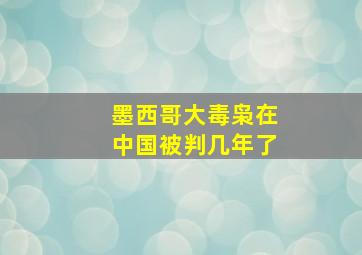 墨西哥大毒枭在中国被判几年了