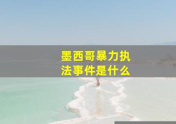 墨西哥暴力执法事件是什么