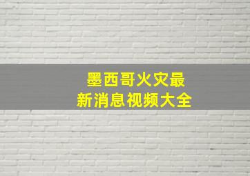 墨西哥火灾最新消息视频大全