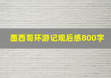 墨西哥环游记观后感800字