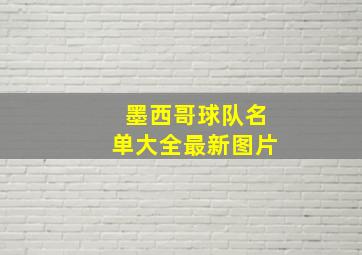 墨西哥球队名单大全最新图片