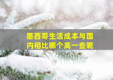 墨西哥生活成本与国内相比哪个高一些呢