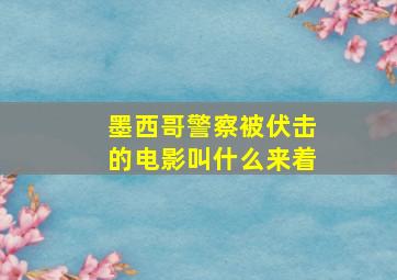 墨西哥警察被伏击的电影叫什么来着