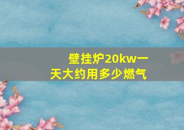 壁挂炉20kw一天大约用多少燃气