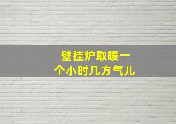 壁挂炉取暖一个小时几方气儿