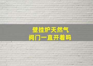 壁挂炉天然气阀门一直开着吗