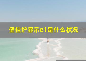 壁挂炉显示e1是什么状况