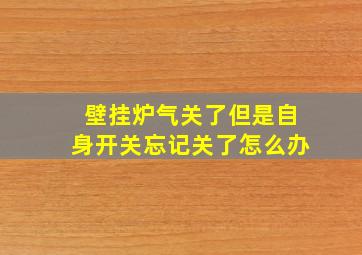 壁挂炉气关了但是自身开关忘记关了怎么办