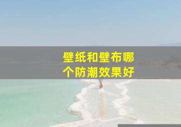 壁纸和壁布哪个防潮效果好