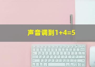 声音调到1+4=5