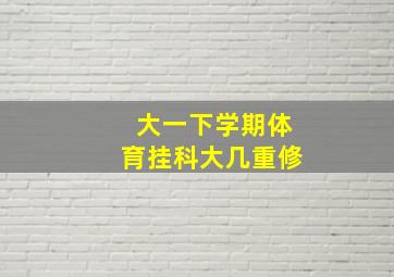 大一下学期体育挂科大几重修