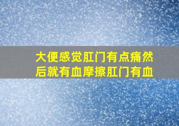 大便感觉肛门有点痛然后就有血摩擦肛门有血