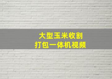 大型玉米收割打包一体机视频